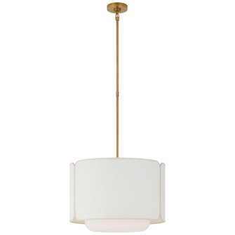 Eyre LED Pendant in Soft Brass and Soft White Glass (268|KS5081SBWGLCRE)