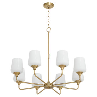 Raymond Eight Light Chandelier in Aged Brass (19|63138280)