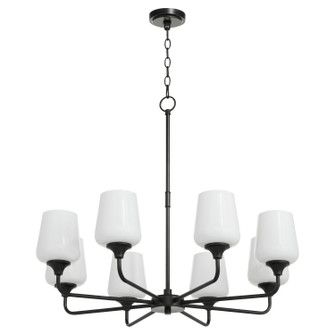 Raymond Eight Light Chandelier in Matte Black (19|63138259)