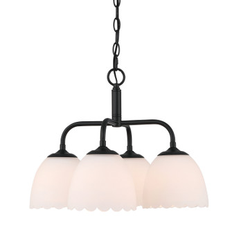 Dorinda Four Light Pendant in Matte Black (62|69544PBLKOP)