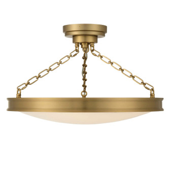 Cameron LED Semi-Flush Mount in Brushed Champagne Brass (62|170024SFBCBEG)