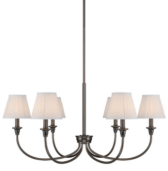 Cambria Six Light Chandelier in Oil Rubbed Bronze (62|16226ORBHGW)