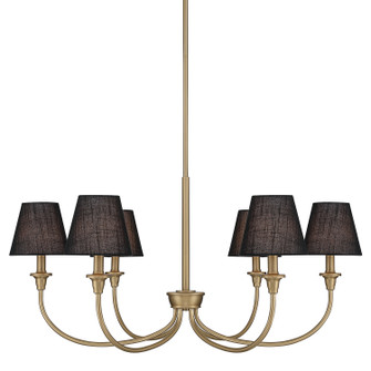 Cambria Six Light Chandelier in Brushed Champagne Brass (62|16226BCBEHB)