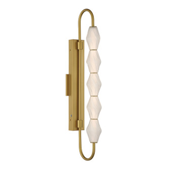 Geode LED Outdoor Wall Mount in Satin Brushed Gold (62|1517OWL5SBGFST)