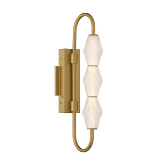 Geode LED Outdoor Wall Mount in Satin Brushed Gold (62|1517OWL3SBGFST)