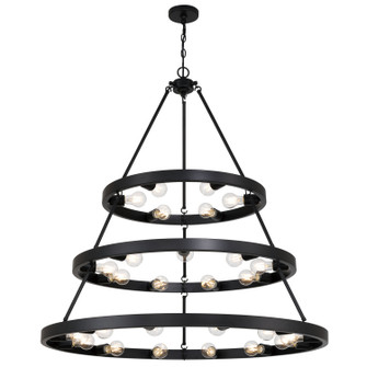 Castile 27 Light Chandelier in Matte Black (62|10196912BLK)
