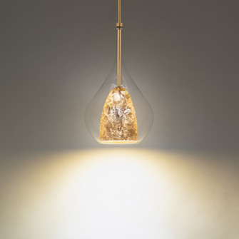 Helios LED Mini Pendant in Silver Leaf/Brushed Nickel (281|PD74318BNSL)
