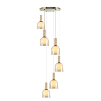 Juna Four Light Island Pendant in Brass (78|SC13386BR)