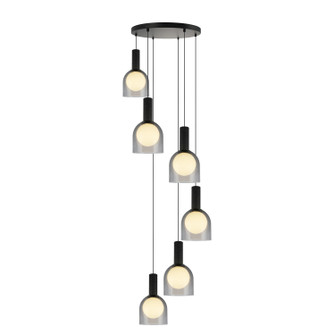 Juna Six Light Pendant in Black (78|SC13386BK)