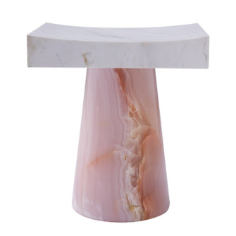 Giada Table in Pink Jade/White Marble (33|800907)