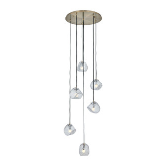 Pallina Six Light Chandelier in Winter Brass (33|529552WBBC)