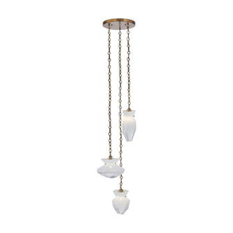 Bolsa Three Light Chandelier in Winter Brass (33|528351WBWT)