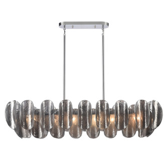Chateau Six Light Linear Chandelier in Polished Chrome (581|855136)