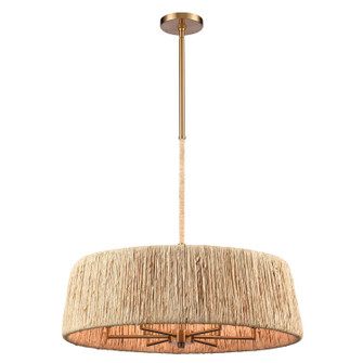 Cabana Six Light Pendant in Lacquered Gold (581|854346)