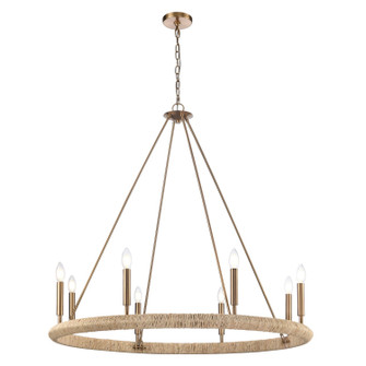 Cabana Eight Light Chandelier in Lacquered Gold (581|854328)