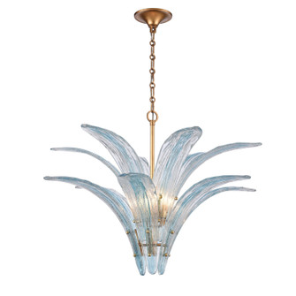 Fiore Six Light Pendant in Antique Gold Leaf (581|853916)