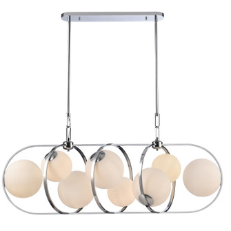Concentro Eight Light Linear Chandelier in Polished Chrome (581|853738)