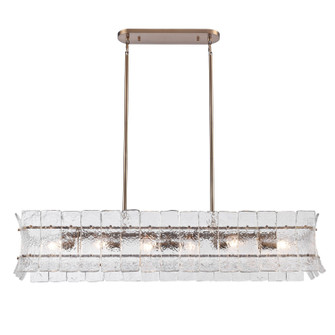 Sophie Six Light Linear Chandelier in Lacquered Gold (581|853546)