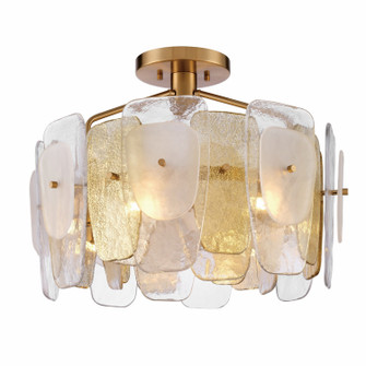 Strata Six Light Semi Flush Mount in Lacquered Gold (581|852006)