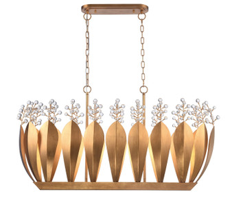 Callista Seven Light Linear Chandelier in Antique Gold Leaf (581|851307)