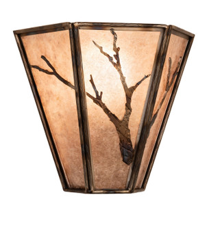 Branches One Light Wall Sconce in Dark Burnished Gunmetal (57|292933)