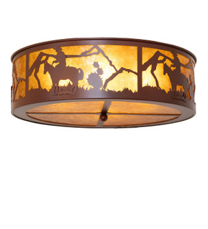 Cowboy Four Light Flush Mount in Rust (57|290480)