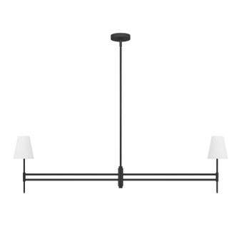 Camelia Stem Two Light Chandelier in Matte Black (47|13252)