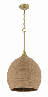 Keira One Light Pendant in Satin Brass (46|61391SB)