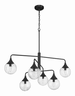Reflection Six Light Chandelier in Flat Black (46|61226FB)