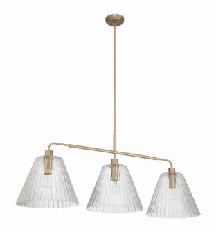 Pleated Three Light Vanity in Premium Bronze (46|61173CPZ)