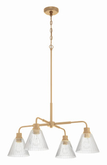 Pleated Four Light Chandelier in Premium Bronze (46|61124CPZ)
