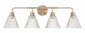 Pleated Four Light Vanity in Premium Bronze (46|61104CPZ)