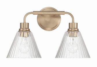 Pleated Two Light Vanity in Premium Bronze (46|61102CPZ)