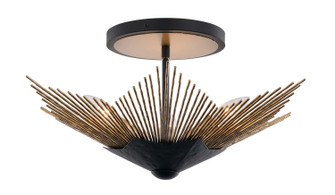Aristocrat Four Light Semi-Flush Mount in Dark Bronze / French Gold (137|570S04DBFG)