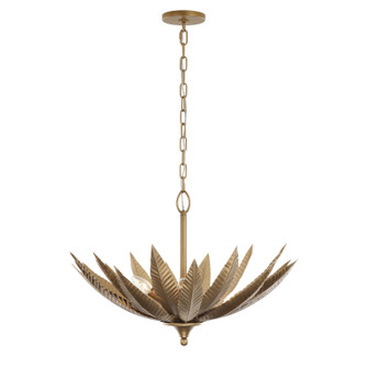 Zanara Six Light Pendant in Brass Kisser (137|563P06BK)