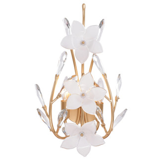 Petal Court Two Light Wall Sconce in French Gold (137|558W02FG)