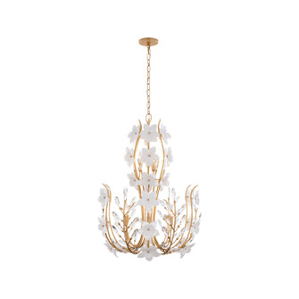 Petal Court Nine Light Chandelier in French Gold (137|558C09FG)