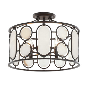 Oval Office Four Light Semi-Flush Mount in Ironclad (137|555S04DB)