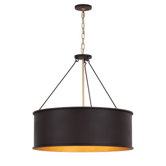 Cannery Five Light Pendant in Dark Bronze / French Gold (137|323P05DBFG)