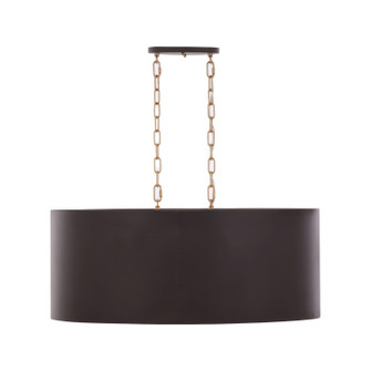 Cannery Six Light Pendant in Dark Bronze / French Gold (137|323N06DBFG)