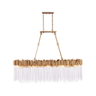 Matrix Ten Light Linear Pendant in Havana Gold (137|309N10HG)