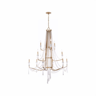 Barcelona 12 Light Chandelier in Brass Kisser (137|270C12BK)