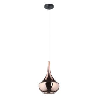 Almoster One Light Pendant in Black, Copper Smoked (217|390438A)