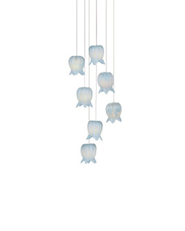 Polpo Seven Light Pendant in Blue/Silver (142|90001413)
