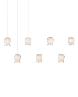 Polpo Seven Light Pendant in White/Silver (142|90001410)