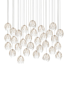 Banyan 30 Light Pendant in Antique Brass/Clear/Silver (142|90001392)