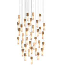 Cannula 36 Light Pendant in Vintage Brass/White/Silver (142|90001385)