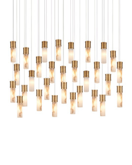 Cannula 30 Light Pendant in Vintage Brass/White/Silver (142|90001384)