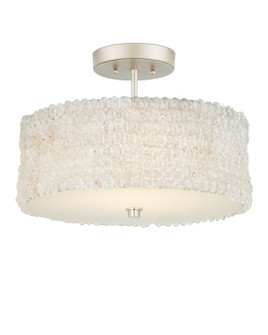 Florecitas Three Light Semi-Flush Mount in Clear/Nickel (142|90001361)