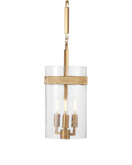 Sudeley Three Light Pendant in Clear/Satin Brass (142|90001348)